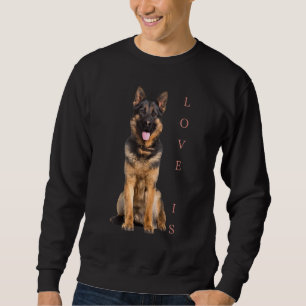Tysk shepherd Shepard Hund Mamma Pappa Kärlek Pet Lång Ärmad Tröja
