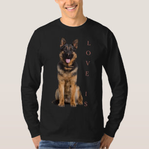 Tysk shepherd Shepard Hund Mamma Pappa Kärlek Pet  T Shirt