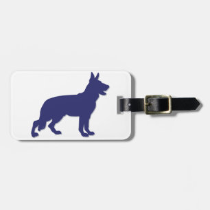 Tysk Shepherd Silhouette Bagagebricka