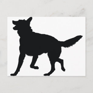 Tysk Shepherd Silhouette Vykort