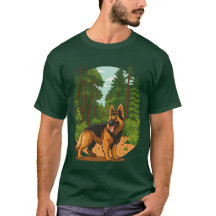Tysk Shepherd Skogsäventyr Hund
