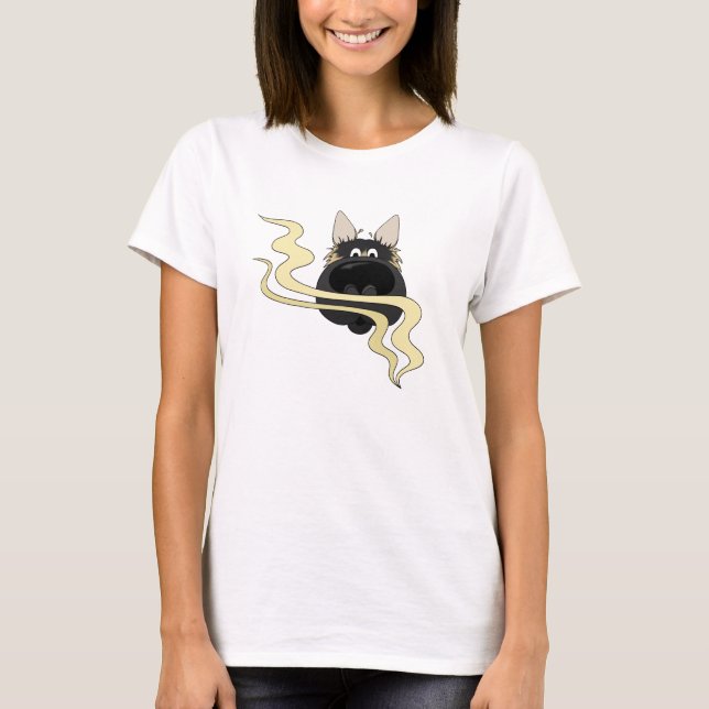 Tysk Shepherd Sniff Work Tee (Framsida)