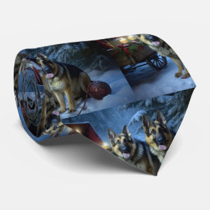 Tysk Shepherd Snowy Sleigh-juldekan Slips