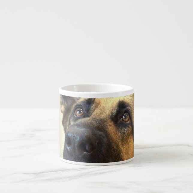 Tysk Shepherd Specialmugg Espressomugg (Framsidan)