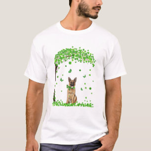 Tysk Shepherd St patricks day Älskare Irish Shamro T Shirt