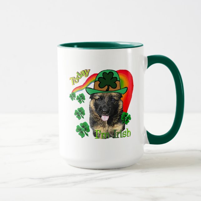 Tysk Shepherd St patricks day Mugg (Höger)