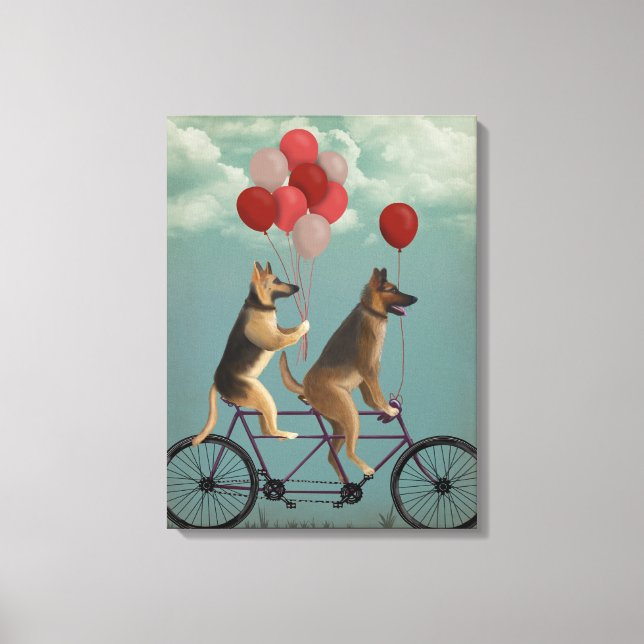 Tysk Shepherd Tandem Canvastryck (Framsida)