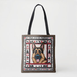 Tysk Shepherd Tote Bag Tygkasse