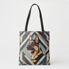 Tysk Shepherd Tote Bag Tygkasse