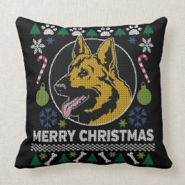 Tysk shepherd Ugly jul Sweater Hund design Kudde