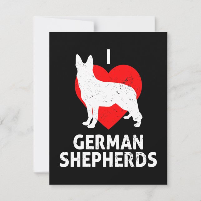 Tysk Shepherd Varg Hund Anteckningskort (Framsida)