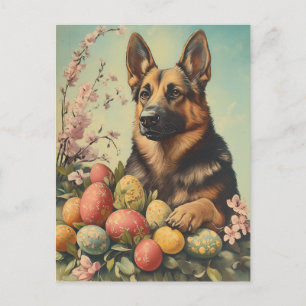 Tysk Shepherd Vintage påsk Vykort