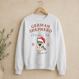 Tysk Shepherd Vinter Semester Klubb Lång Ärmad Tröja