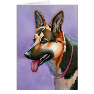 Tysk Shepherd Watercolor Hälsningskort