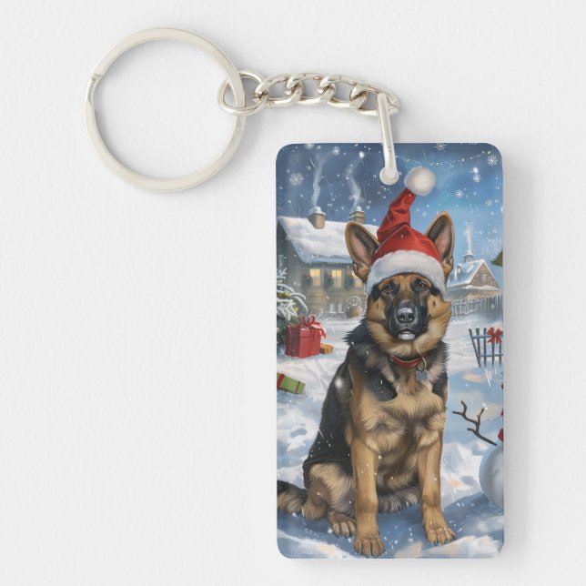 Tysk Shepherd Winter Wonderland jul Joy (Framsidan)