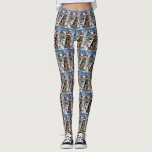 Tysk Shepherd Winter Wonderland jul Joy Leggings