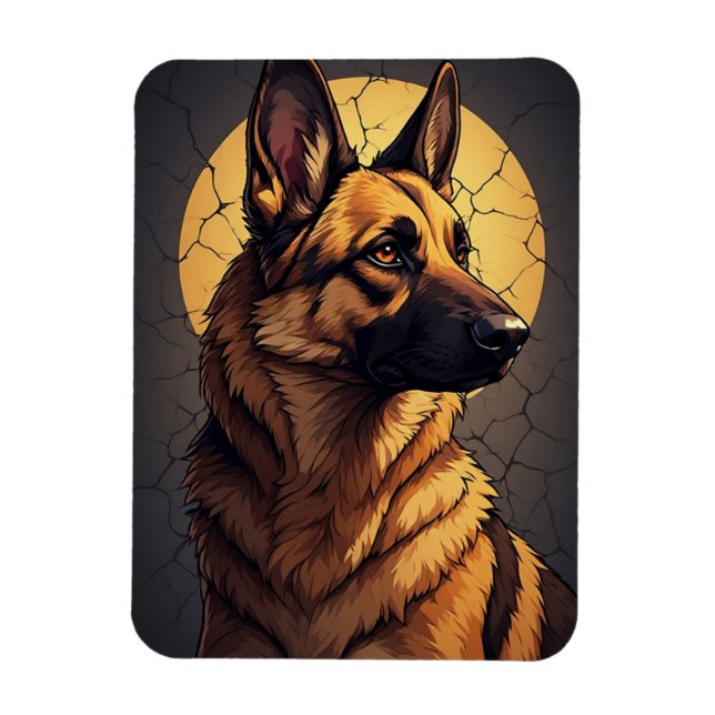 🦴 Tysk Shepherdpresenter för hundälskare 🦴 Magnet (Vertikal)
