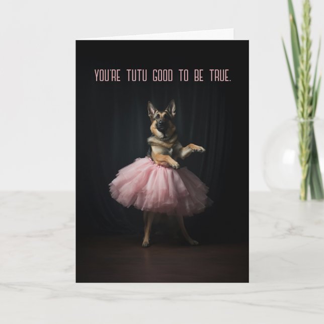 Tysk Shepherds valentindagen Kort (Framsida)