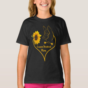 Tysk sherferd Mamma med solros K9 Älskare T Shirt