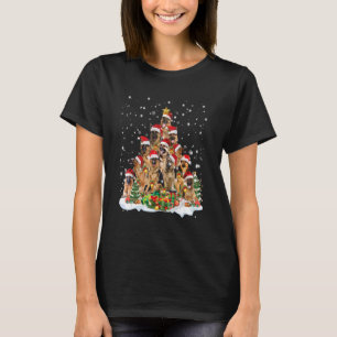 Tysk Sherphed Julgran Santa Hat Pajama Do T Shirt
