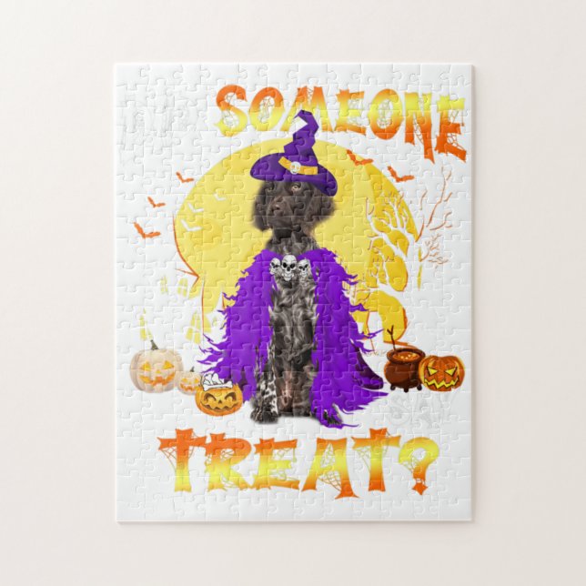 Tysk Shorthair Hund Pointer Halloween har gjort nå Pussel (Vertikal)
