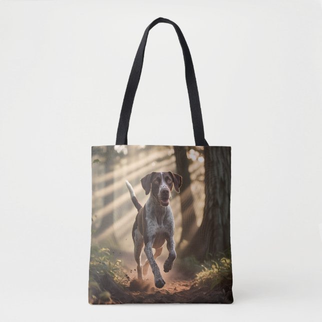Tysk Shorthair Pointer Elegant Shoulder Tote Bag Tygkasse (Framsida)