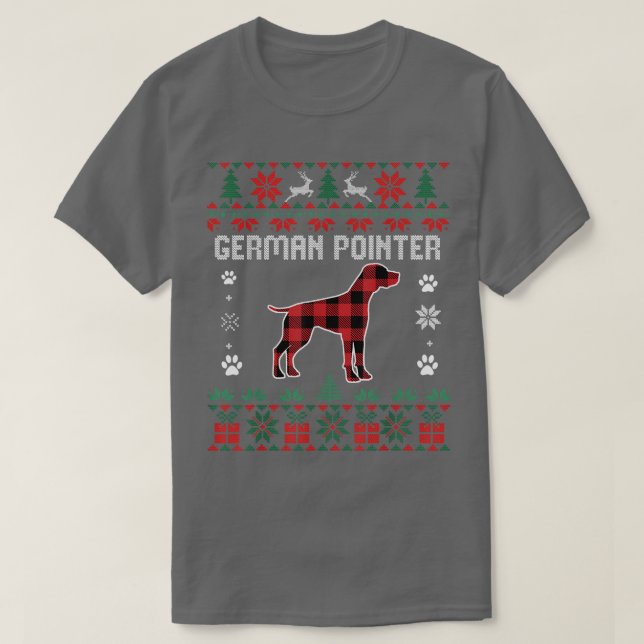 Tysk Shorthair Pointer Hund älskare Ugly God jul T Shirt (Design framsida)