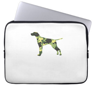 Tysk Shorthair Pointer _ Hund Camouflage Silhouet Laptop Fodral