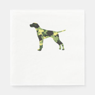 Tysk Shorthair Pointer _ Hund Camouflage Silhouet Pappersservett