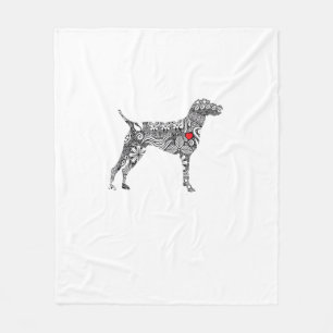 Tysk Shorthair Pointer I GSP Hund Mamma I Kärlek H Fleecefilt