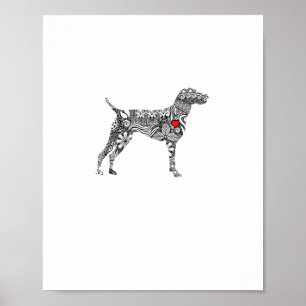 Tysk Shorthair Pointer I GSP Hund Mamma I Kärlek H Poster