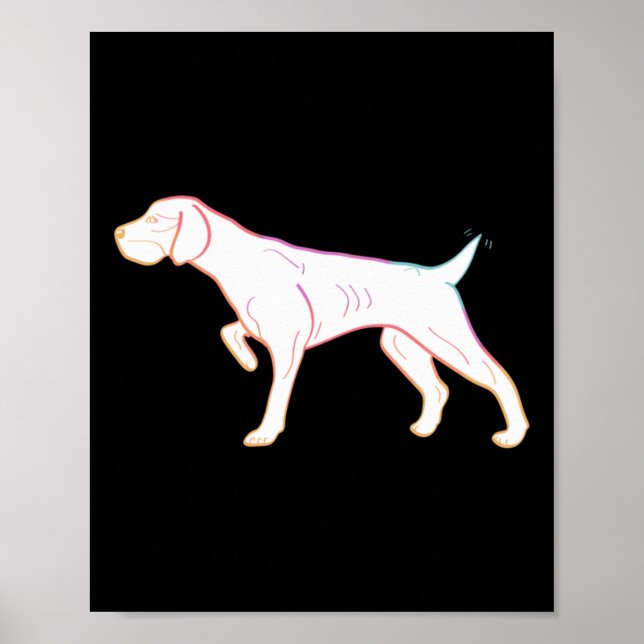 Tysk Shorthair Pointer Sticker Poster (Framsidan)