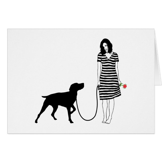 Tysk Shorthaired pekare Hälsningskort (Framsidan Horizontal)