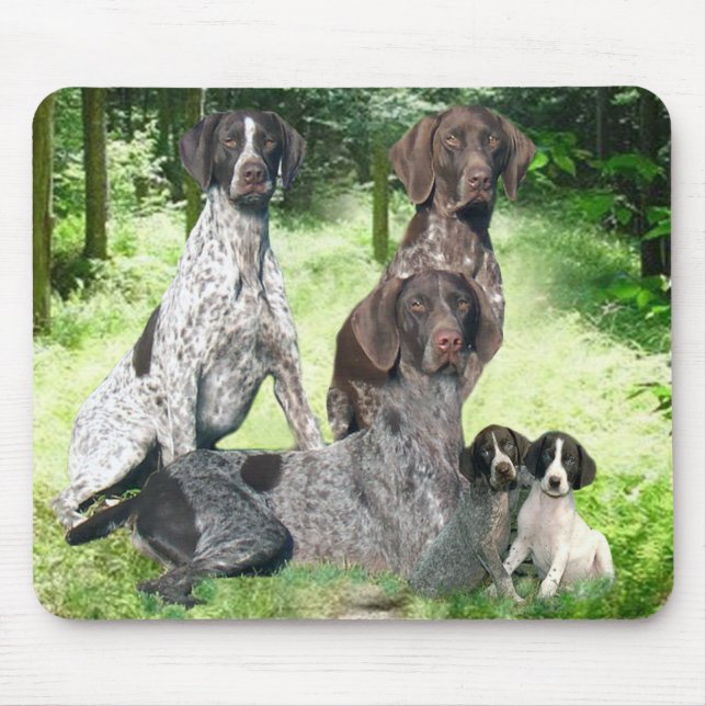 Tysk Shorthaired pekarefamilj Mousepad Musmatta (Framsidan)