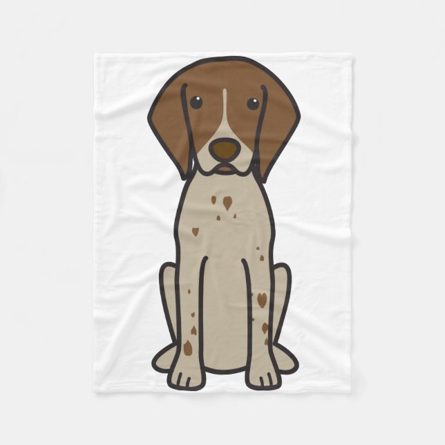 Tysk Shorthaired pekarehundtecknad Fleecefilt (Framsidan)