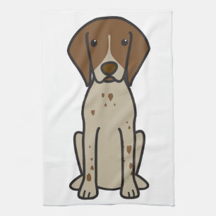 Tysk Shorthaired pekarehundtecknad Kökshandduk