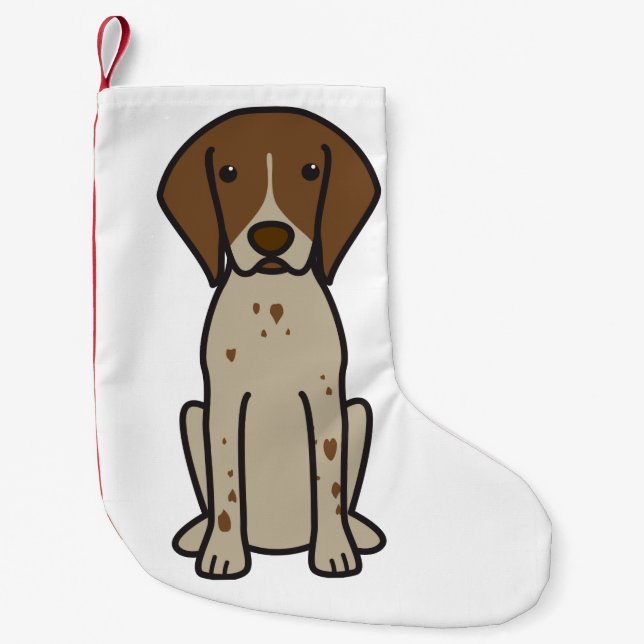 Tysk Shorthaired pekarehundtecknad Liten Julstrumpa (Framsidan)