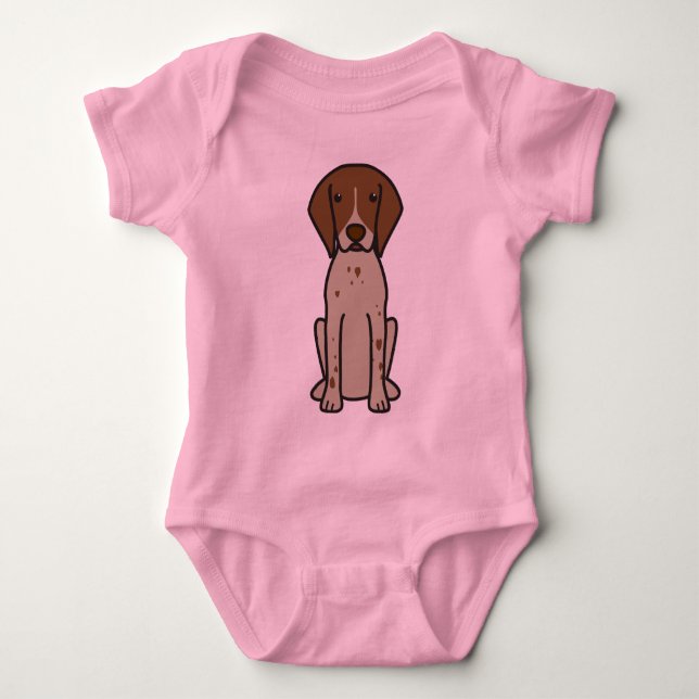 Tysk Shorthaired pekarehundtecknad T Shirt (Framsida)