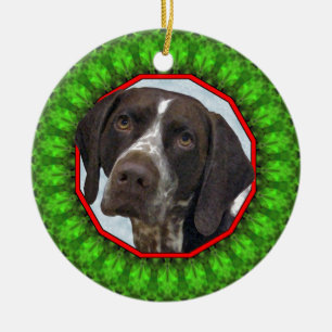 Tysk Shorthaired pekarelycklig Howliday Julgransprydnad Keramik