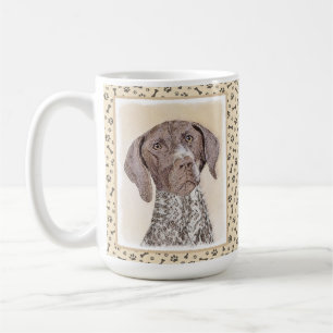 Tysk Shorthaired pekaremålning - hundkonst Kaffemugg
