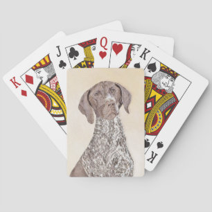 Tysk Shorthaired pekaremålning - hundkonst Kortlek