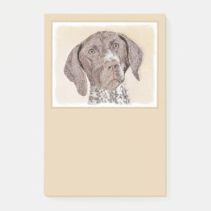 Tysk Shorthaired pekaremålning - hundkonst Post-it Block
