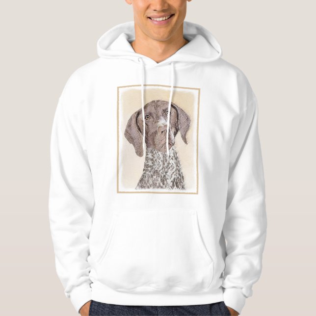 Tysk Shorthaired pekaremålning - hundkonst Sweatshirt (Framsida)