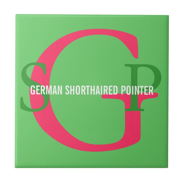 Tysk Shorthaired pekareMonogram Kakelplatta (Framsidan)