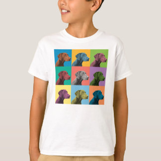 Tysk Shorthaired pekarePop-Konst lurar T-tröja Tee