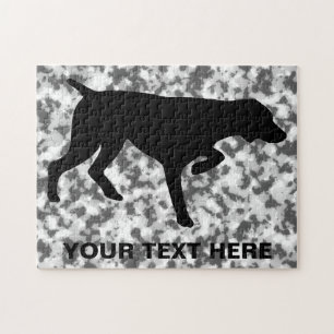 Tysk Shorthaired pekaresilhouette Pussel