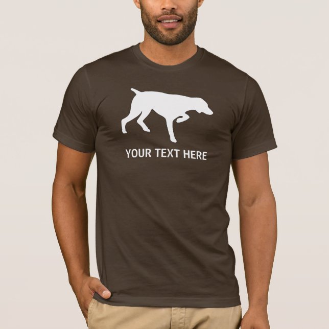 Tysk Shorthaired pekaresilhouette Tee (Framsida)