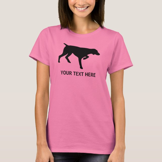 Tysk Shorthaired pekaresilhouette Tee (Framsida)