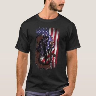 Tysk Shorthar American Flagga 4:e juli T Shirt