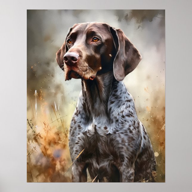 Tysk Shorthar Hund Art Print Poster (Framsidan)